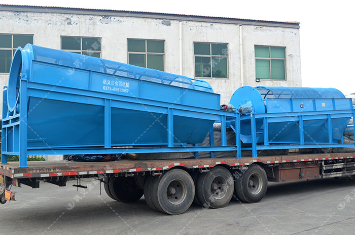 兩臺GTS1545無軸滾筒篩沙機(jī)發(fā)貨圖片_發(fā)往廣東佛山_篩分砂子